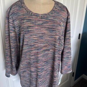 NWT Women's Alfred Dunner 3/4 sleeve blouse size L